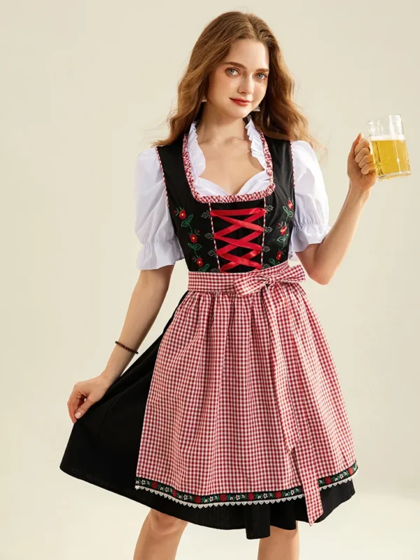 Women 3pcs Set German Bavarian Oktoberfest Costume-ALP101&102 - Image 3