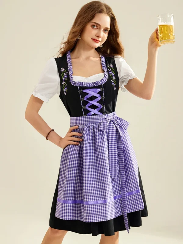 Women 3pcs Set German Bavarian Oktoberfest Costume-ALP101&102 - Image 6